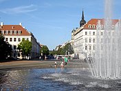 Der Palaisplatz in Dresden unweit der Ferien Unterkünfte