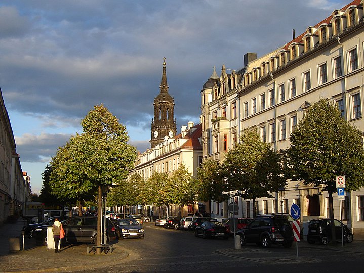 Die Königstraße im Neustädter Barockviertel Dresden