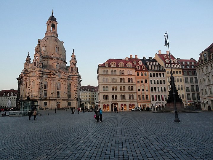 Die Dresdner Frauenkirche auf dem Neumarkt