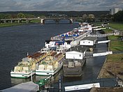 Flusskreuzfahrschiffe machen fast täglich in Dresden fest