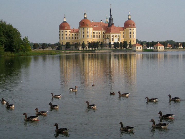 Das Jagdschloss Moritzburg bei Dresden