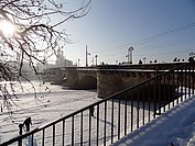 Die Albertbrücke im Winter